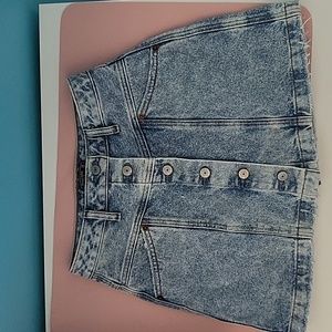 Acid wash denim skirt. A&F